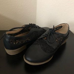 Black Lace Oxfords